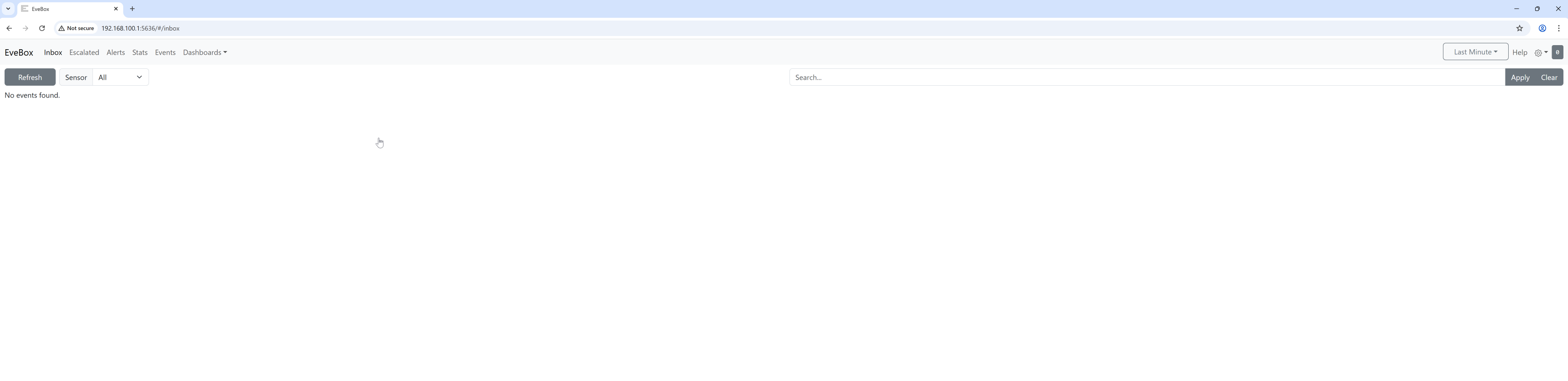 Evebox Alerts/Dashboard