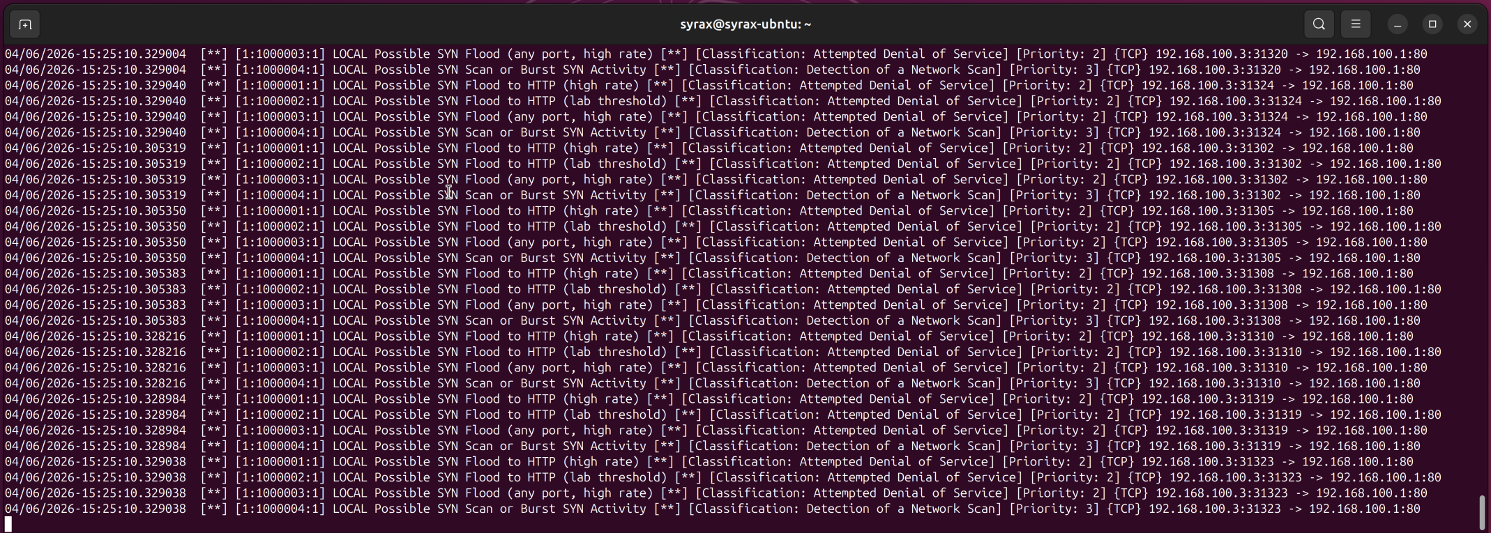 fast.log and new detections rules triggered