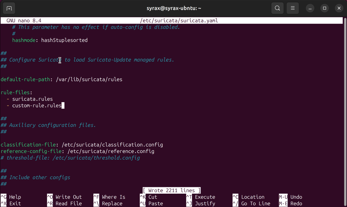Suricata yaml configuration